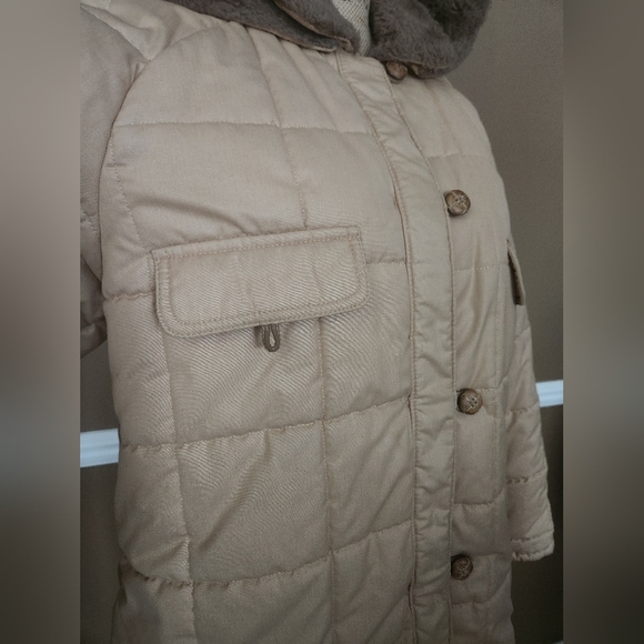 XL Tan London Fog Outdoors Unlimited Hooded Quilted Zip Up Jacket - Picture 5 of 13